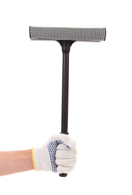 bez windows temizlik için elini tutar