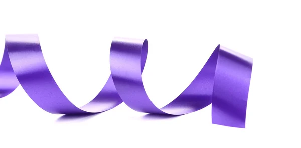 Violet curly silk ribbon — Stock Photo, Image