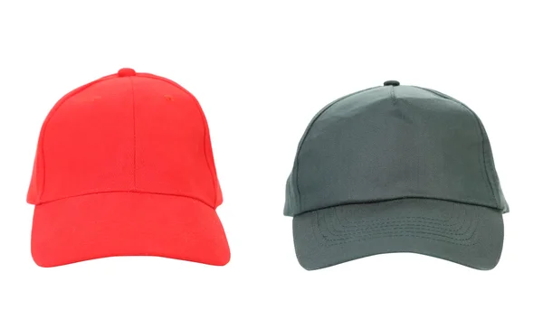 Красные и серые кепки — стоковое фото