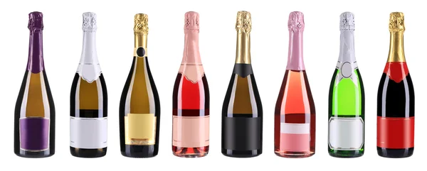 Botellas de champán en una fila — Foto de Stock