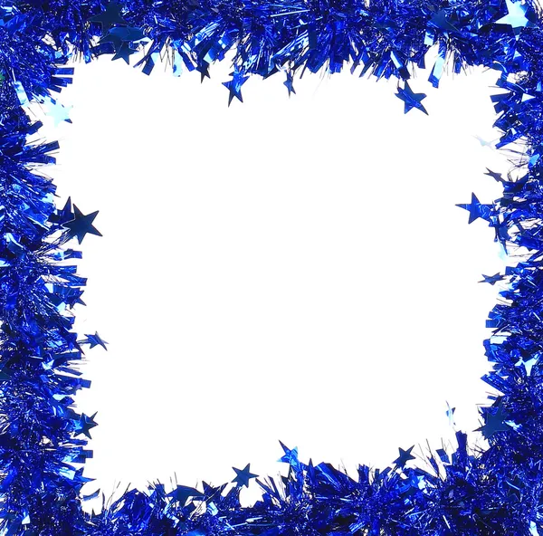 Weihnachtsblaues Lametta — Stockfoto