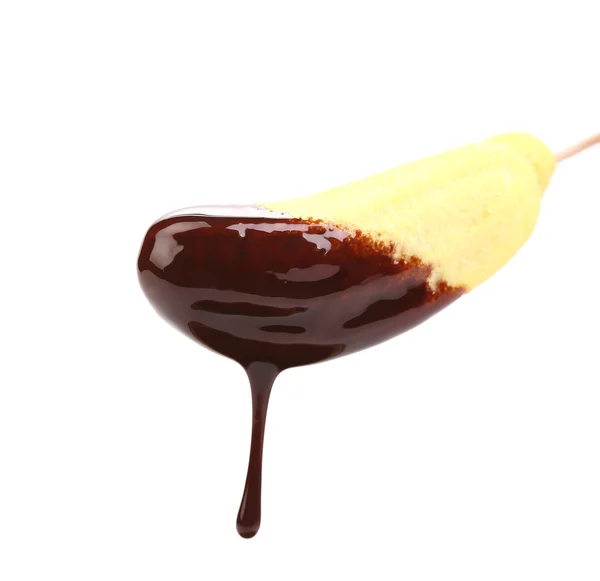 Marshmallow mit tropfender Schokolade — Stockfoto