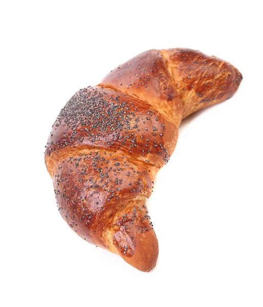 Croissant apetitoso com papoula — Fotografia de Stock