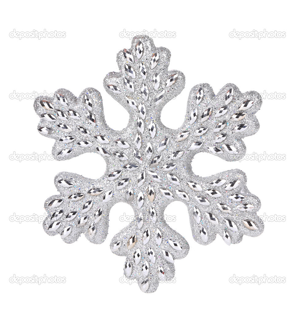 Silver snowflake decoration