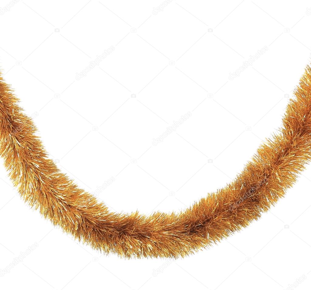 Christmas golden tinsel