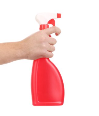 El ele tutuşan sprey şişesi