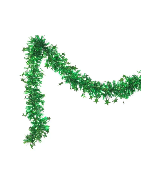 Christmas green tinsel — Stock Photo, Image