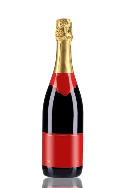 Fles rode champagne — Stockfoto