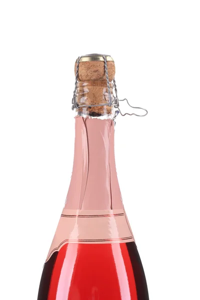 Start opening pink champagne bottle — Stock Photo, Image