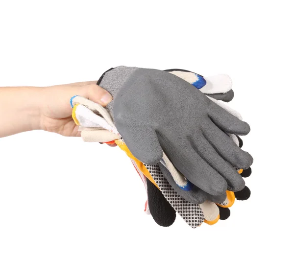 Rubber gloves on a hand — Stock Photo, Image