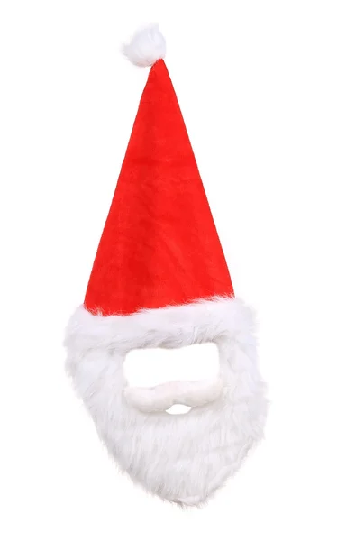 サンタさんのひげおよびマスクをホワイトします。 — ストック写真