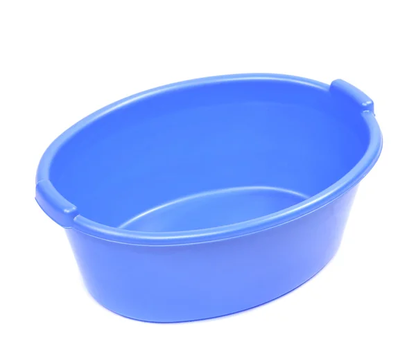 Blue plastic basin — Stock Photo, Image