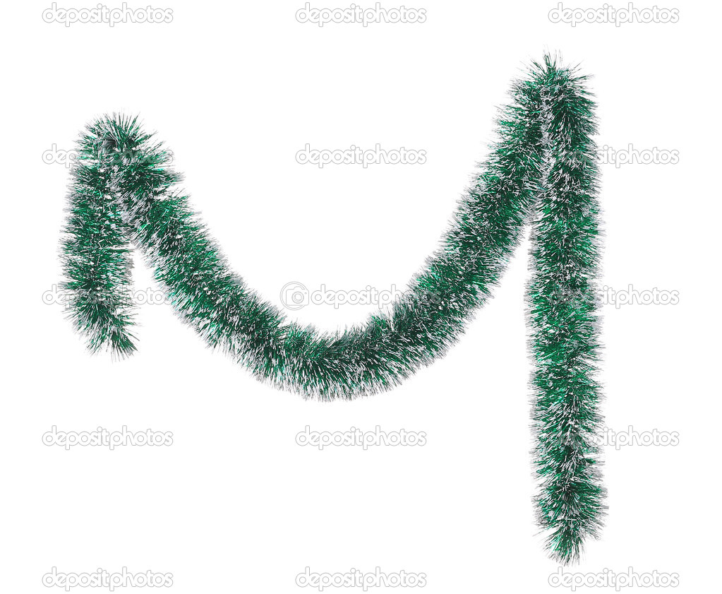 Christmas green tinsel