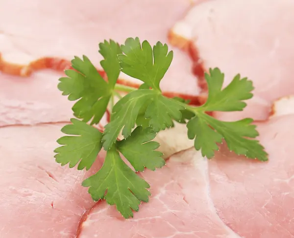 Bacon picado e carne — Fotografia de Stock