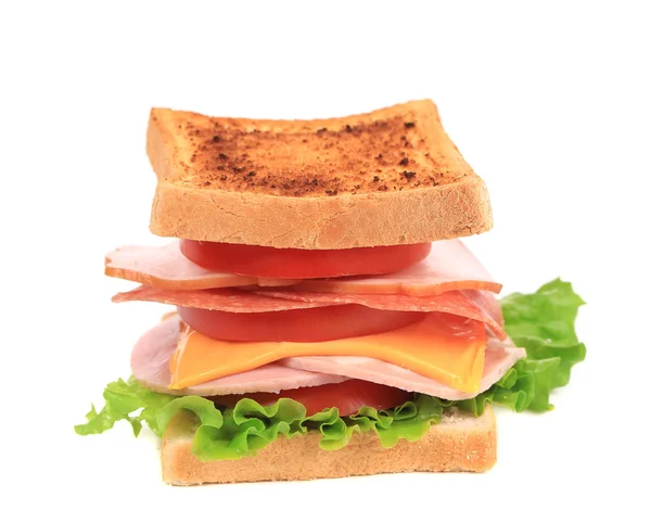 夹西红柿和奶酪的三明治 — 图库照片