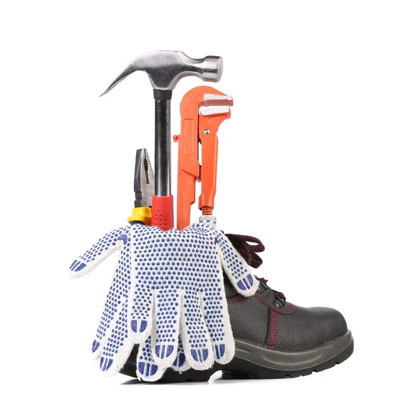 Boot with tools inside — Stock Photo, Image