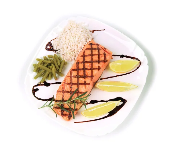 Salmon Fillet with Risotto. — Stock Photo, Image