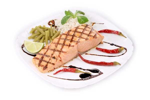 Salmon Fillet with Risotto — Stock Photo, Image