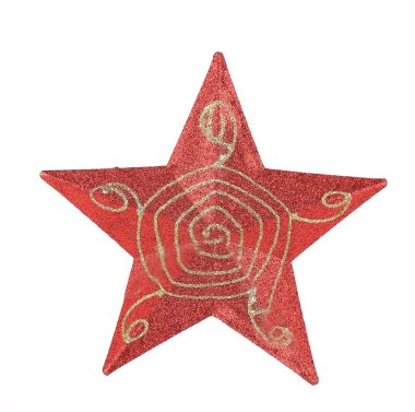 Kırmızı yıldız Noel süslemesi