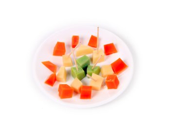 tabak peynir ve diş sopa