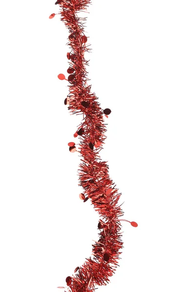 Christmas kırmızı tinsel — Stok fotoğraf