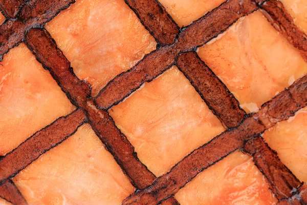 Grilled salmon texture — Stock Photo, Image