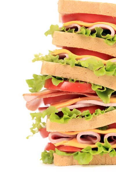 Taze ekmek sandviç — Stok fotoğraf