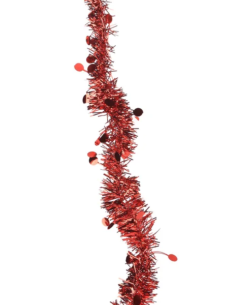 Guirlande rouge de Noël avec étoiles — Photo