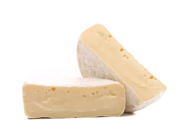 Two pieces of cheese brie — Stock Photo, Image