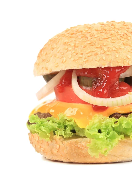 Smakelijk fastfood-hamburger — Stockfoto