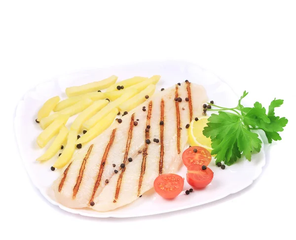 Gegrilde pangasius biefstuk — Stockfoto