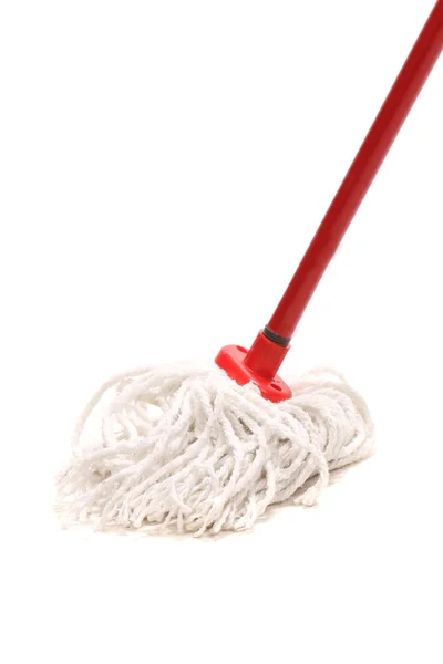Rode mop voor het reinigen — Stockfoto