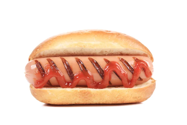 Sosisli ketçaphot dog met ketchup — Stockfoto