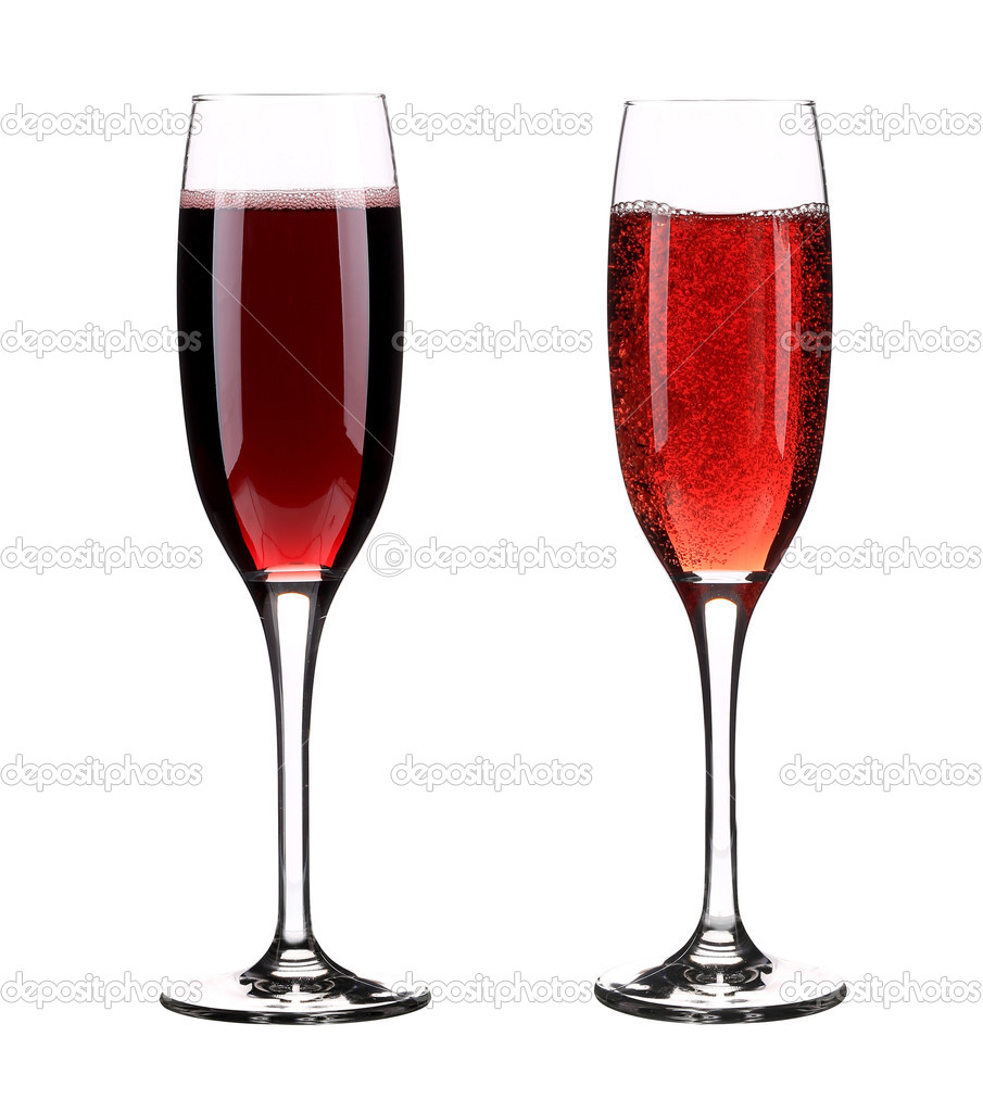 Two glasses of red champagne Stock Photo by ©indigolotos 43084979