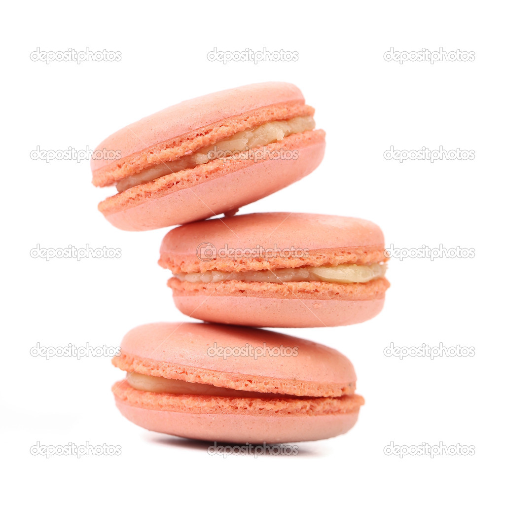 Stack of pink macarons