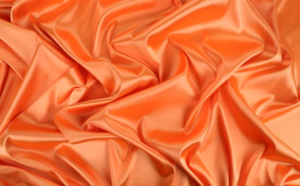 オレンジ色の絹の背景 — ストック写真