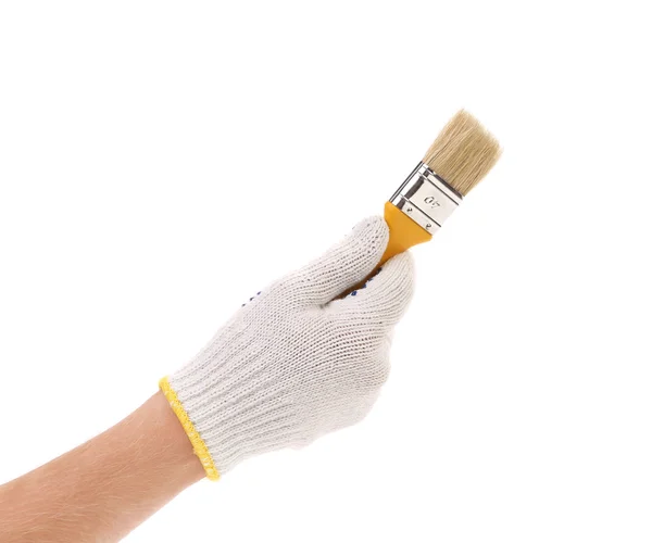 Hand with a brush — Stock Photo, Image