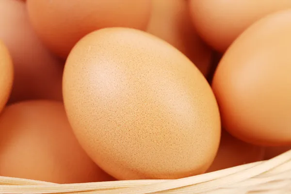 Background of fresh eggs for sale at market — Stock Photo, Image