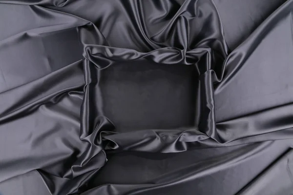 Quadrado de seda preta . — Fotografia de Stock