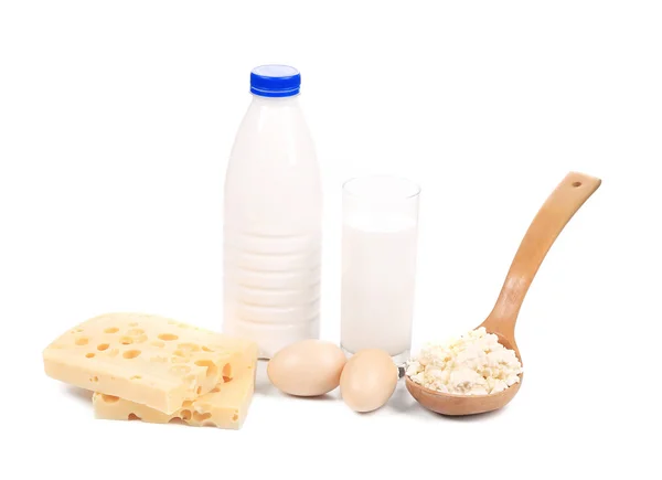 Dairy products and eggs — Stock Photo, Image