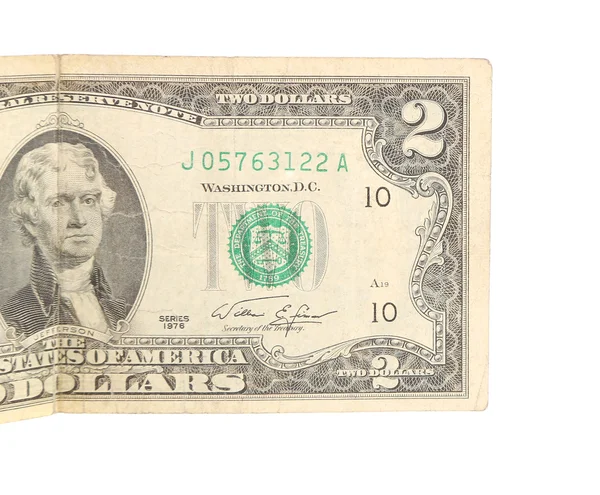 İki dolarlık banknot — Stok fotoğraf