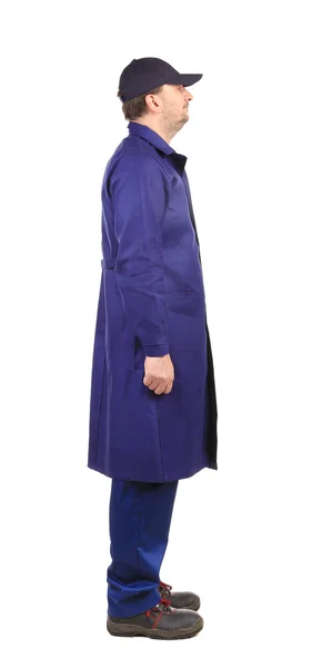 Worker wearing long robe. — Stock Photo, Image