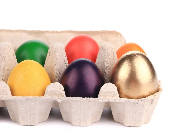 Easter Eggs in box — Stock Photo, Image