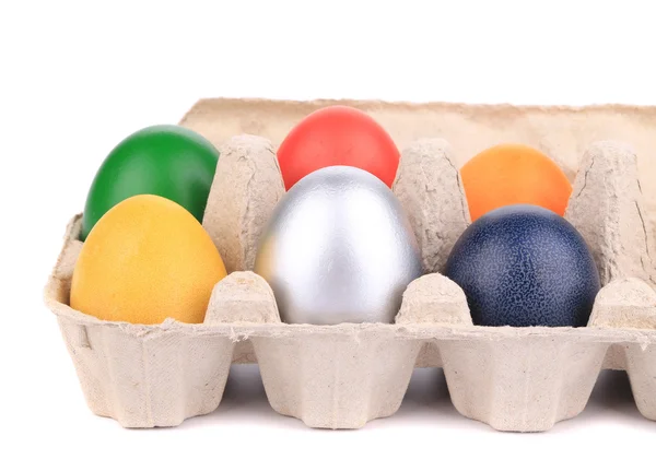 Easter Eggs in box — Stock Photo, Image