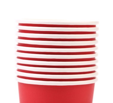 kırmızı plastik bardak