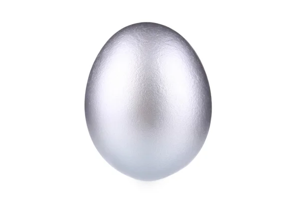 Easter silver egg. — Stock Photo, Image
