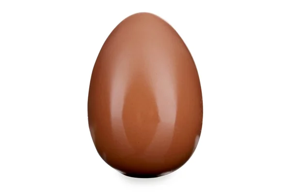 Chocolate egg on white background. — Stock Photo, Image