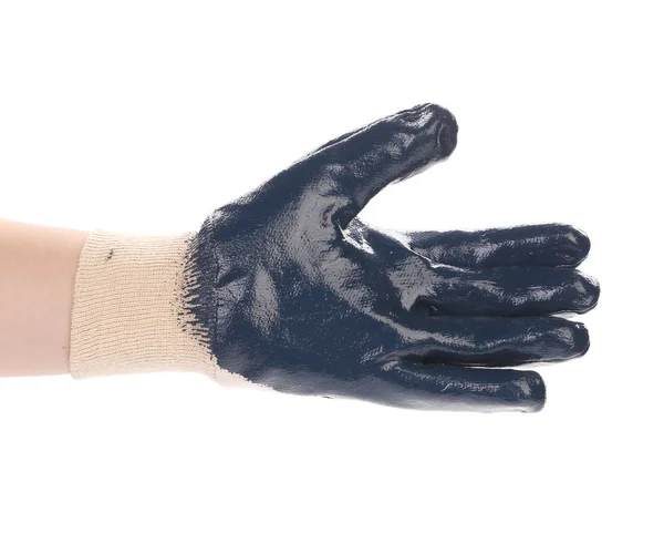 Rubber protective blue glove. — Stock Photo, Image