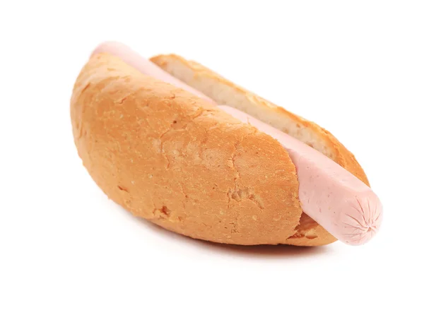 Hotdog met worst roll. — Stockfoto