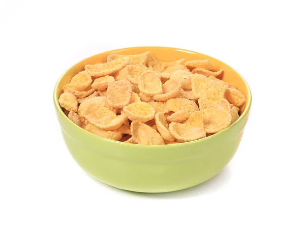 Bowl of corn cereal — Stock Photo, Image